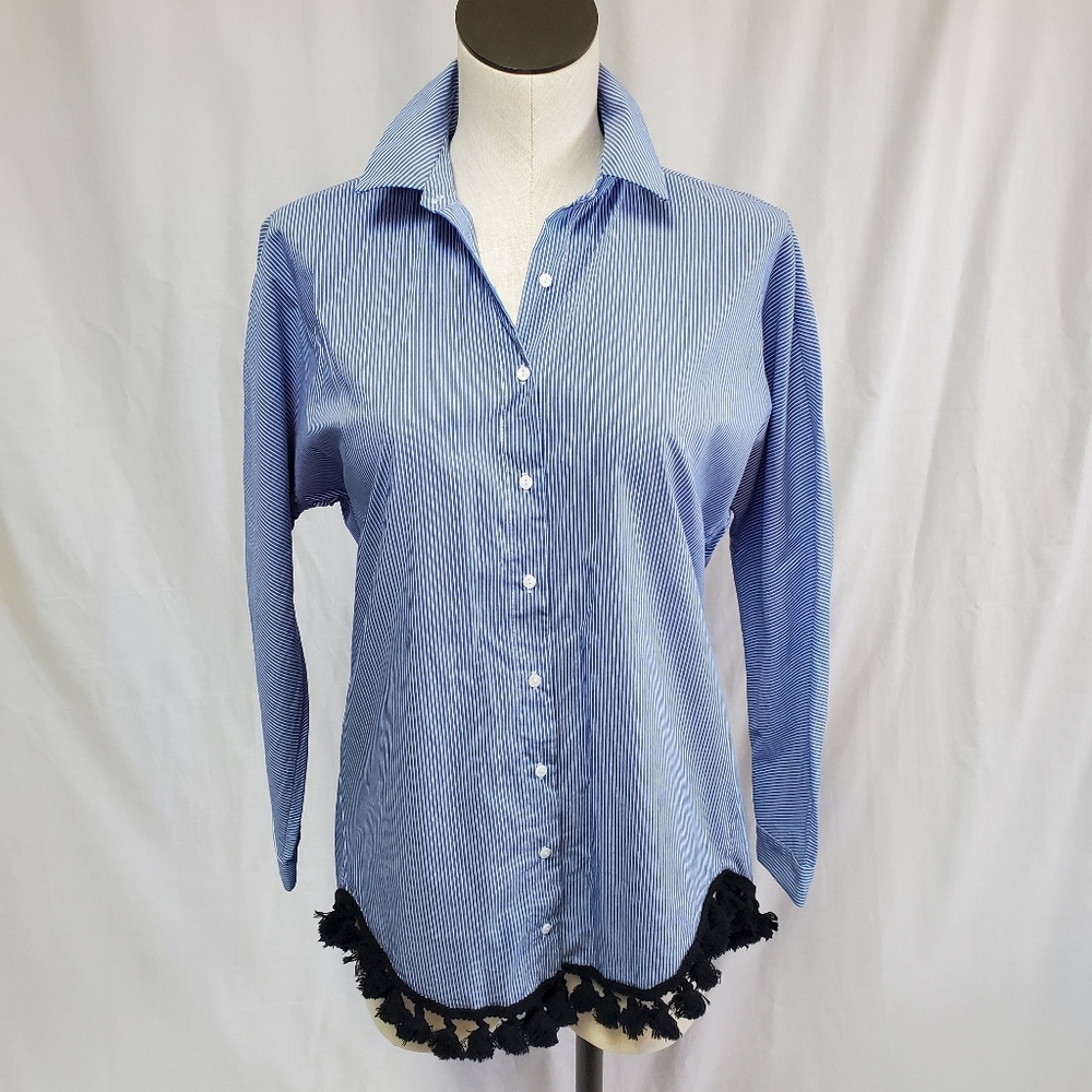 Zara Tassled Button Down Shirt